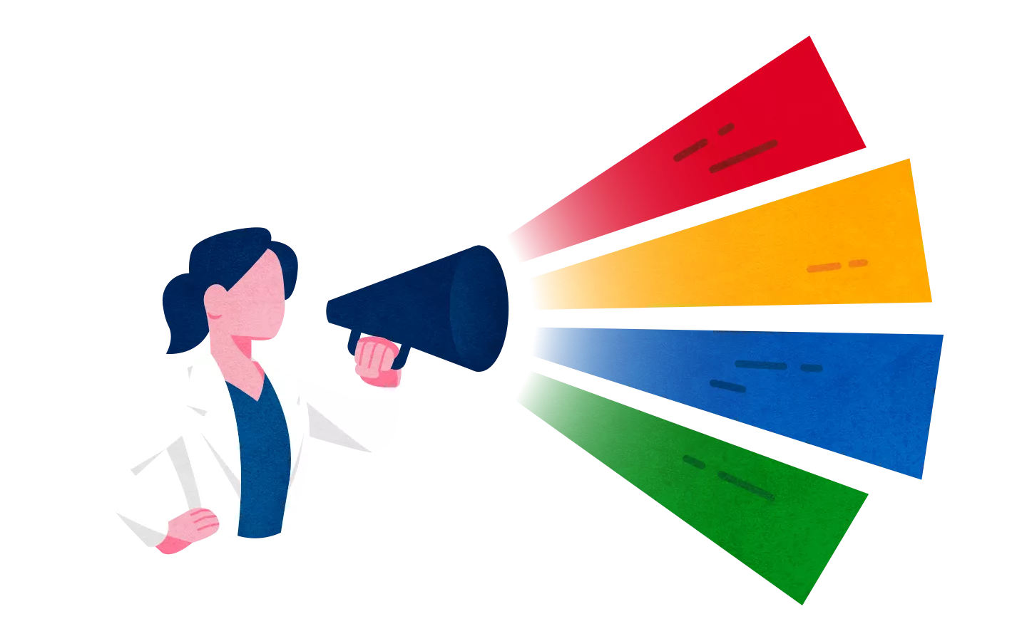 Person using megaphone illustration